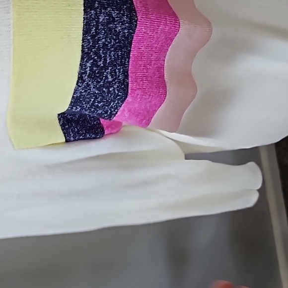 Maurices Off-White Knit Long Sleeve Multicolored Stripe Shirt NWT - Picture 6 of 15